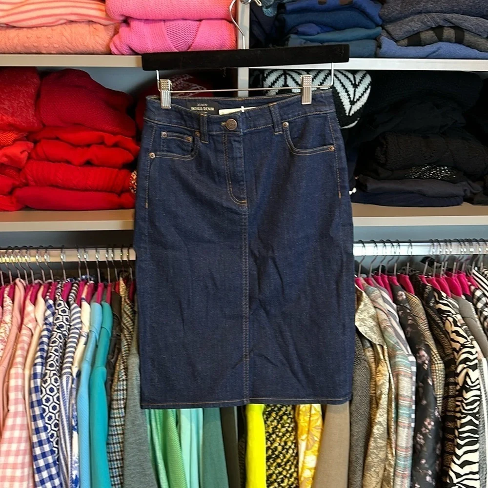 J Crew Indigo Denim skirt size 25 NWT